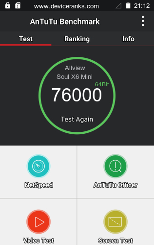 AnTuTu Allview Soul X6 Mini