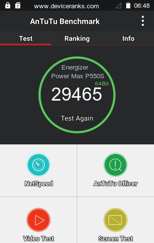 AnTuTu Energizer Power Max P550S