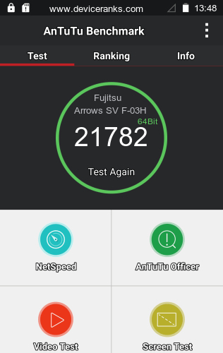 AnTuTu Fujitsu Arrows SV F-03H