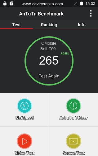 AnTuTu QMobile Bolt T50
