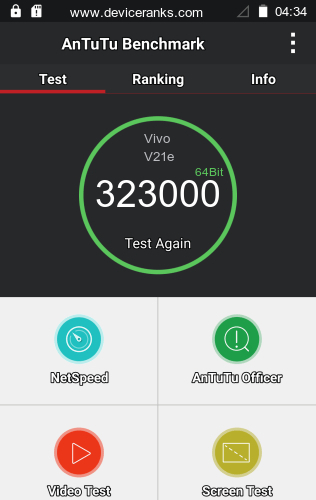 AnTuTu Vivo V21e